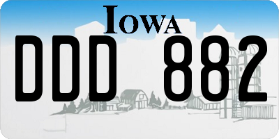 IA license plate DDD882