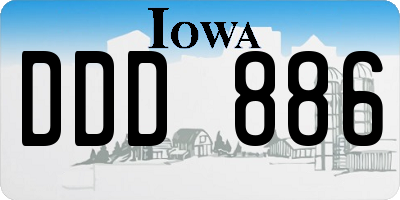IA license plate DDD886