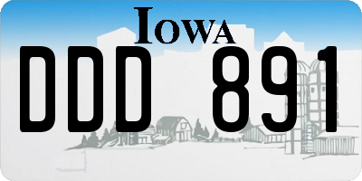 IA license plate DDD891
