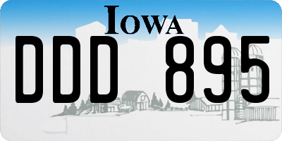 IA license plate DDD895
