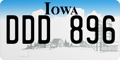 IA license plate DDD896