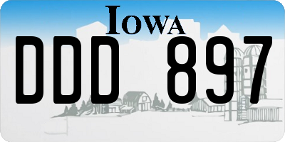 IA license plate DDD897