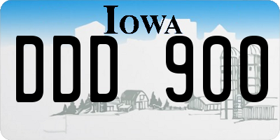 IA license plate DDD900