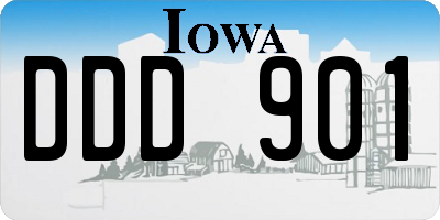 IA license plate DDD901