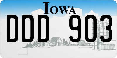 IA license plate DDD903