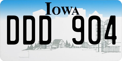 IA license plate DDD904