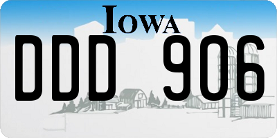 IA license plate DDD906