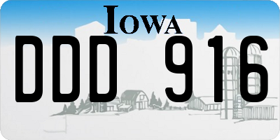 IA license plate DDD916