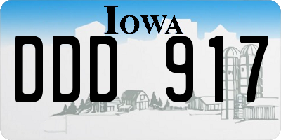 IA license plate DDD917