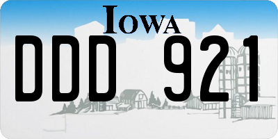 IA license plate DDD921