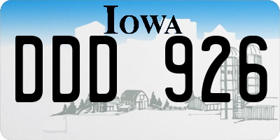 IA license plate DDD926