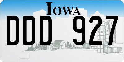 IA license plate DDD927