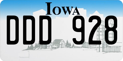 IA license plate DDD928