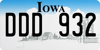 IA license plate DDD932