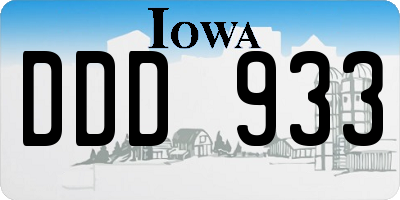IA license plate DDD933