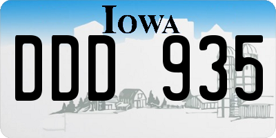 IA license plate DDD935