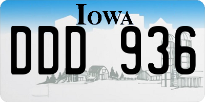 IA license plate DDD936