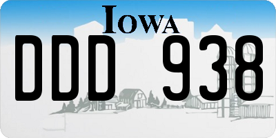 IA license plate DDD938