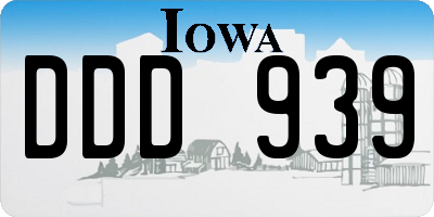 IA license plate DDD939