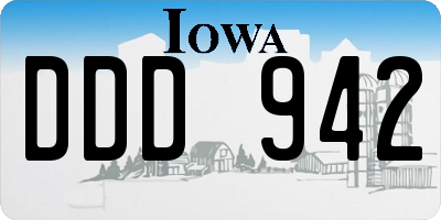IA license plate DDD942