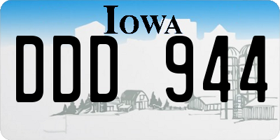 IA license plate DDD944