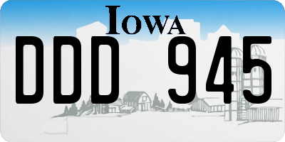 IA license plate DDD945