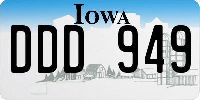 IA license plate DDD949