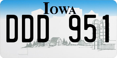 IA license plate DDD951