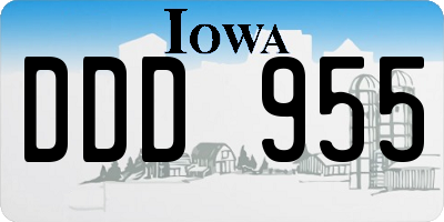 IA license plate DDD955