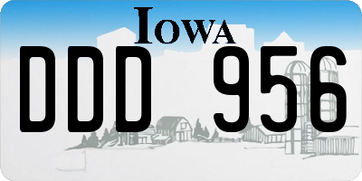 IA license plate DDD956