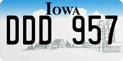 IA license plate DDD957