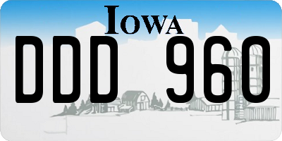 IA license plate DDD960