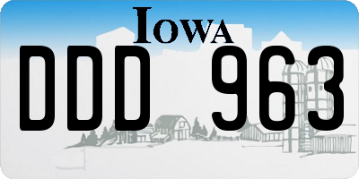 IA license plate DDD963