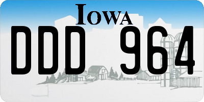 IA license plate DDD964