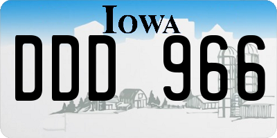 IA license plate DDD966