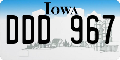 IA license plate DDD967