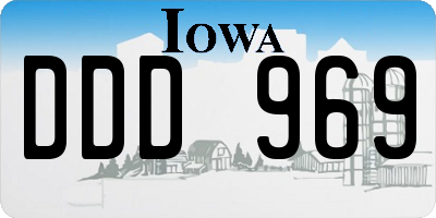 IA license plate DDD969