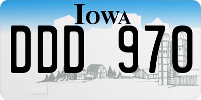 IA license plate DDD970