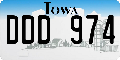 IA license plate DDD974