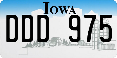 IA license plate DDD975
