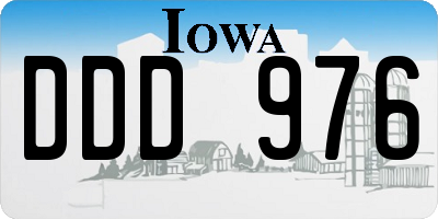 IA license plate DDD976