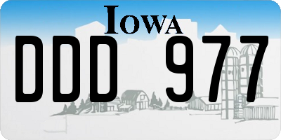 IA license plate DDD977