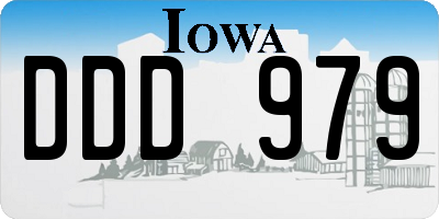 IA license plate DDD979