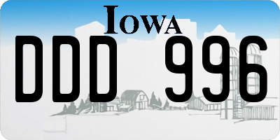 IA license plate DDD996