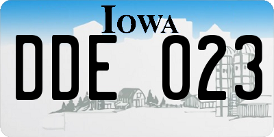 IA license plate DDE023
