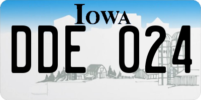 IA license plate DDE024