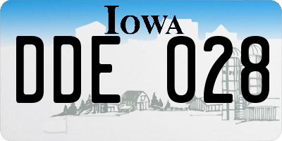 IA license plate DDE028