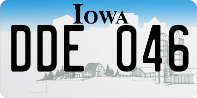 IA license plate DDE046