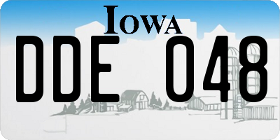 IA license plate DDE048