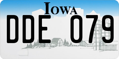 IA license plate DDE079